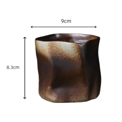 Irregular Twisted Shape Handleless Cup - Image 8