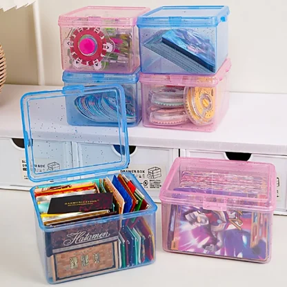 Transparent Storage Box with Glitter Design - Image 5