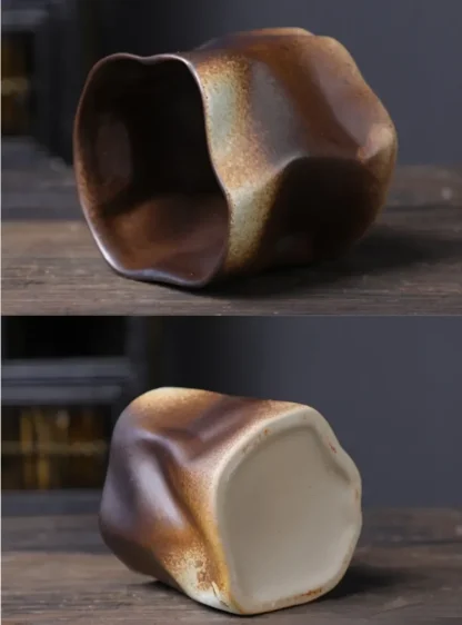 Irregular Twisted Shape Handleless Cup - Image 2
