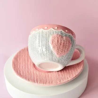 Cute Emboss Mug with Creative Heart Design - Image 5