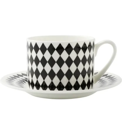 Timeless Mugs with Checkered Print