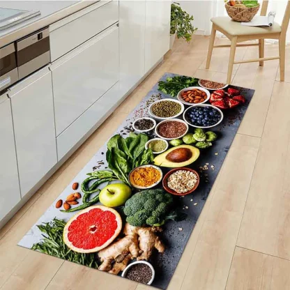 Durable Kitchen Rug with Fruits Design - Image 4