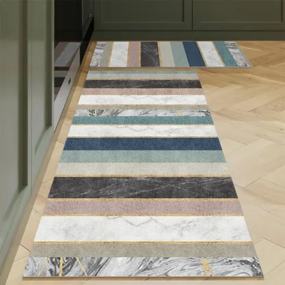 Long Rectangular Rugs with Geometric Pattern - Image 3