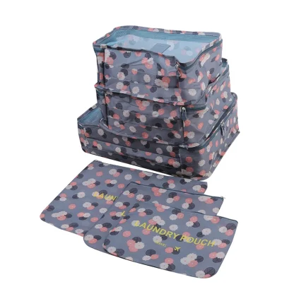6 Pcs Printed Travel Organizer Set - Image 2