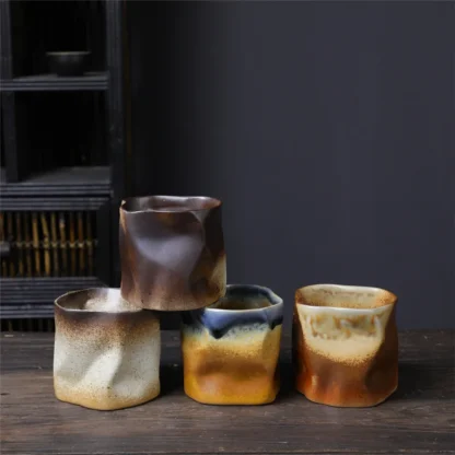 Irregular Twisted Shape Handleless Cup - Image 6