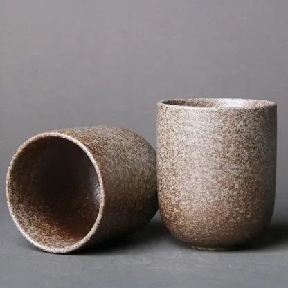 Handleless Cup with Rustic Design - Image 4