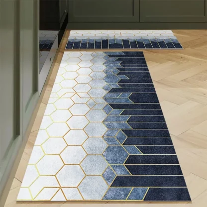 Long Rectangular Rugs with Geometric Pattern - Image 2