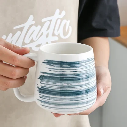 Printed Paint Stroke Mug with Handle - Image 2