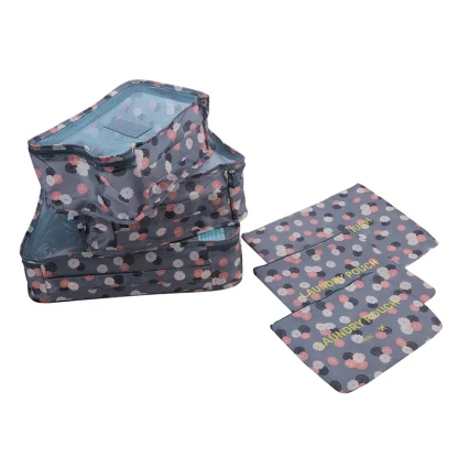 6 Pcs Printed Travel Organizer Set - Image 3