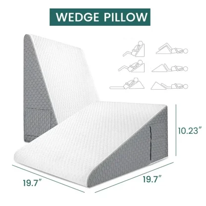 Acid Reflux Wedge Pillow with Side Pocket - Image 5