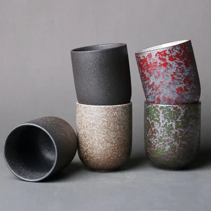 Handleless Cup with Rustic Design - Image 8