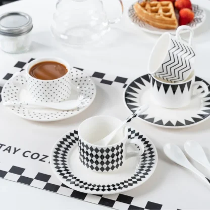 Timeless Mugs with Checkered Print - Image 7