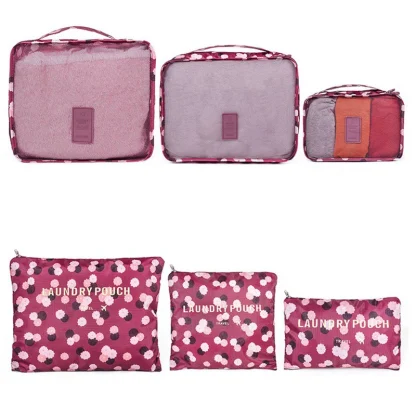 6 Pcs Printed Travel Organizer Set - Image 10
