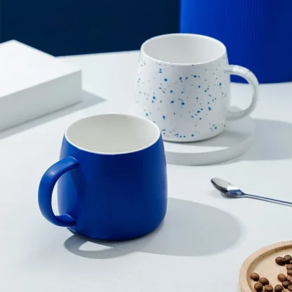 Blue Large Simple Mug with Handle - Image 5