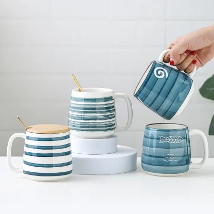Printed Paint Stroke Mug with Handle - Image 7