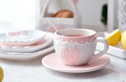 Cute Emboss Mug with Creative Heart Design - Image 4