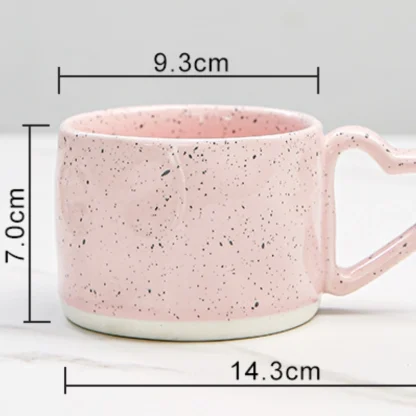 Light Pink Cup with Heart Handle Shape - Image 6