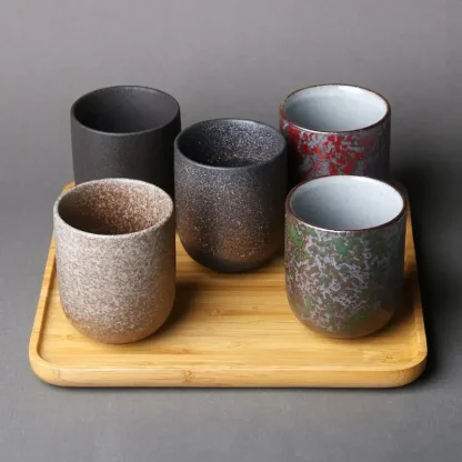 Handleless Cup with Rustic Design