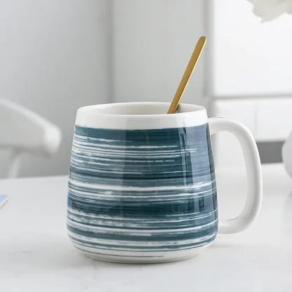 Printed Paint Stroke Mug with Handle