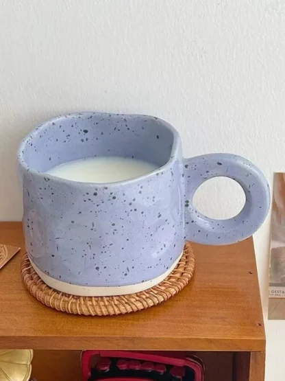 Round Handle Mugs with Mini Polka Dots - Image 2