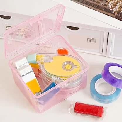 Transparent Storage Box with Glitter Design - Image 7