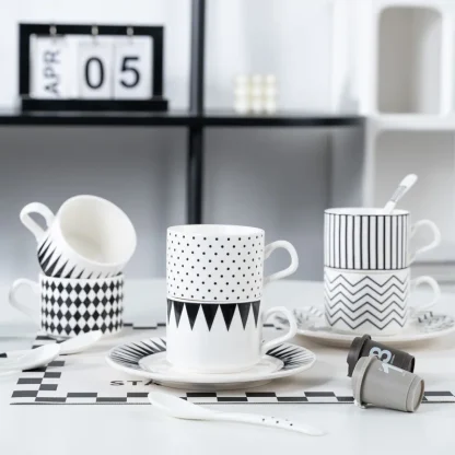 Timeless Mugs with Checkered Print - Image 8