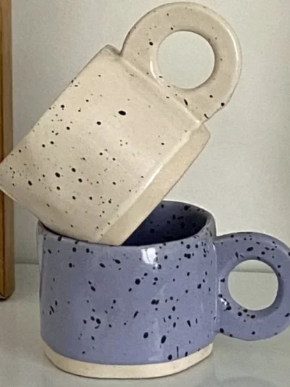 Round Handle Mugs with Mini Polka Dots - Image 7