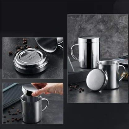 Portable Double Wall Mug with Lid - Image 4