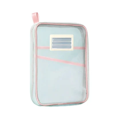 Stationery Double-layer Mesh Zipper Bag