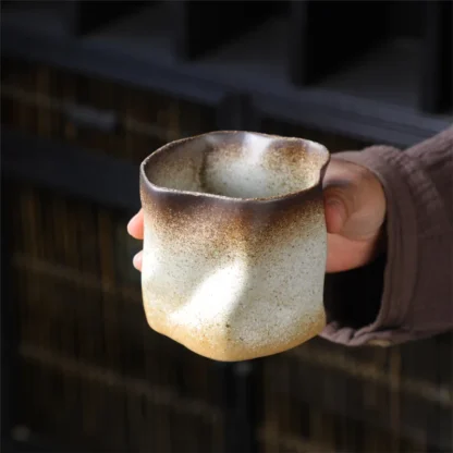 Irregular Twisted Shape Handleless Cup