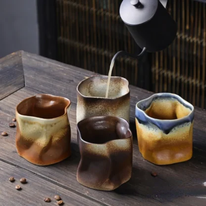 Irregular Twisted Shape Handleless Cup - Image 5