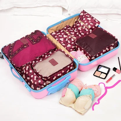 6 Pcs Printed Travel Organizer Set - Image 9