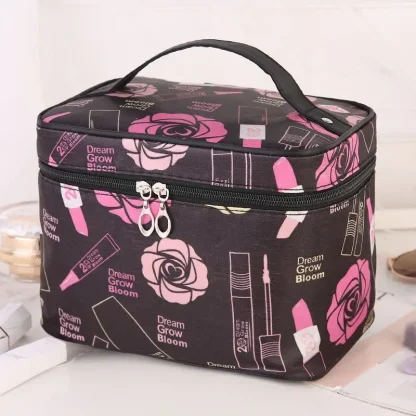 Printed Portable Makeup Bag with Zip