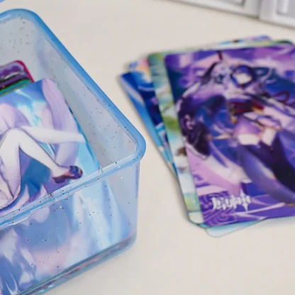 Transparent Storage Box with Glitter Design - Image 3