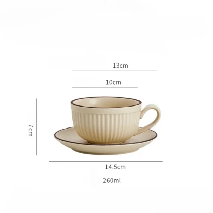 Cup and Saucer with Ripple Design - Image 7
