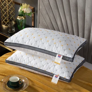 Comfortable Pillow with Embroidered Design